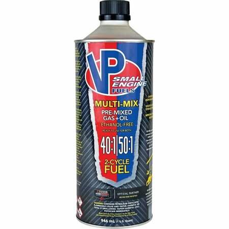 VP RACING FUELS VP Small Engine Fuels 32 Oz. 40:1/50:1 Ethanol-Free Multi-Mix Gas & Oil Pre-Mix 6815